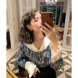 Galartsy Starry night inspired blouse shirt, view 3