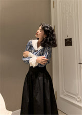 Galartsy Starry night inspired blouse shirt, view 5