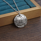 Galartsy Starry Night Over The Rhone Van Gogh Pendant Necklace, view 2