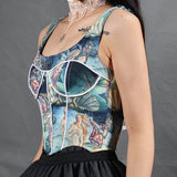 Galartsy The birth of venus Corset Cami Crop Top, view 3