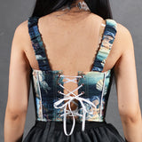 Galartsy The birth of venus Corset Cami Crop Top, view 4
