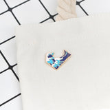 Galartsy The great wave of kanagawa enamel pin, view 3