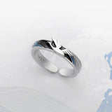 Galartsy The great wave off kanagawa couple rings, view 2