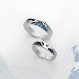 Galartsy The great wave off kanagawa couple rings, view 4