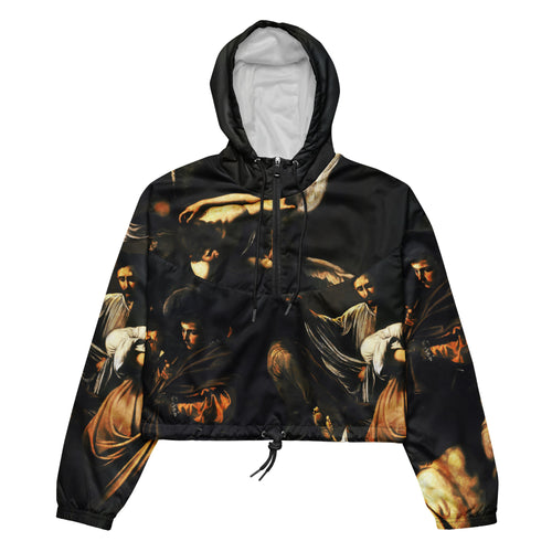 Galartsy The Seven Works of Mercy Caravaggio cropped windbreaker