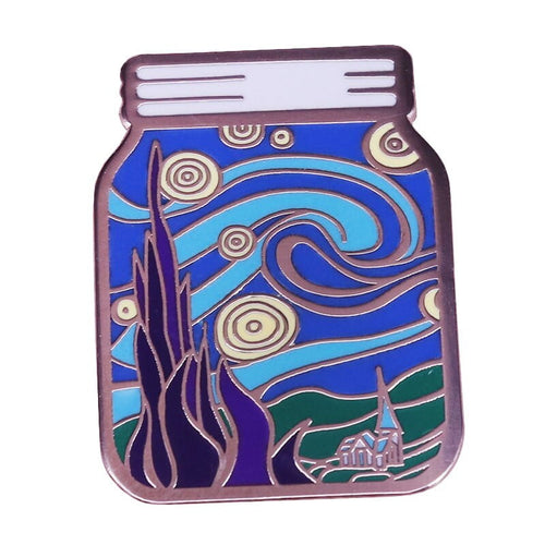Galartsy The Starry Night jar enamel pin