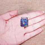 Galartsy The Starry Night jar enamel pin, view 4
