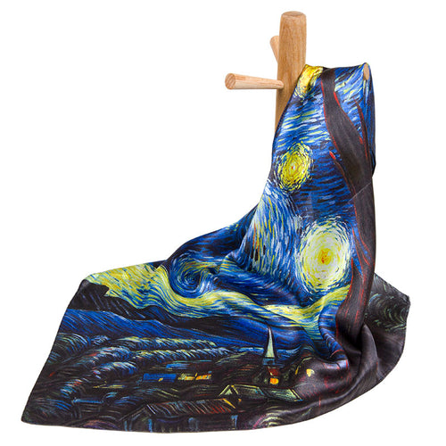 Galartsy The starry night silk scarf