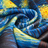 Galartsy The starry night silk scarf, view 2
