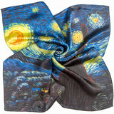 Galartsy The starry night silk scarf, view 3