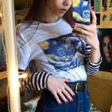 Galartsy The starry wave off kanagawa T-shirt, view 3