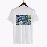 Galartsy The starry wave off kanagawa T-shirt, view 4