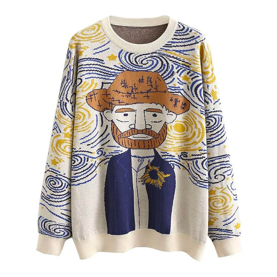 Galartsy Van gogh Cartoon Sweater