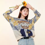 Galartsy Van gogh Cartoon Sweater, view 6