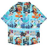 Galartsy Van Gogh collage Hawaiian Shirt, view 2