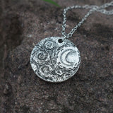 Galartsy Van Gogh Crescent Moon  Starry Night necklace, view 5