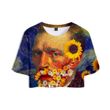 Galartsy Van Gogh Crop Tops, view 2