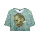 Galartsy Van Gogh Crop Tops, view 3