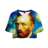 Galartsy Van Gogh Crop Tops, view 6