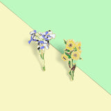 Galartsy Van gogh flowers enamel pins, view 3