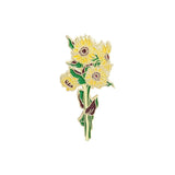 Galartsy Van gogh flowers enamel pins, view 6