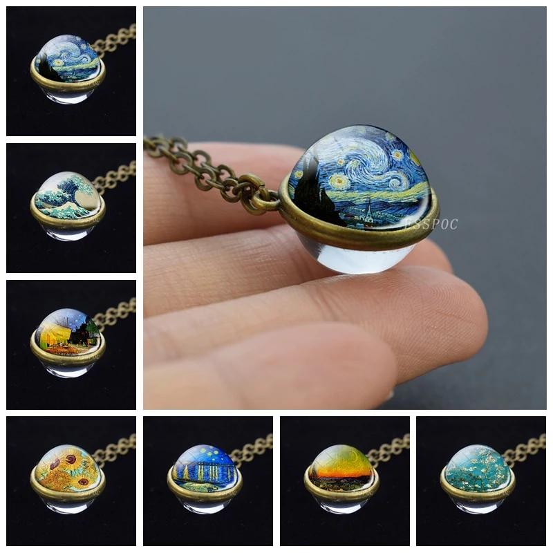 Galartsy Van gogh Glass necklace