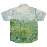 Galartsy Van gogh green field Buttoned Shirt, view 2