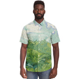 Galartsy Van gogh green field Buttoned Shirt, view 3