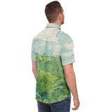 Galartsy Van gogh green field Buttoned Shirt, view 6