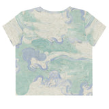 Galartsy Van gogh green field crop top, view 2