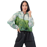Galartsy Van Gogh Green Field cropped windbreaker, view 4