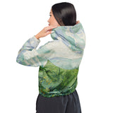 Galartsy Van Gogh Green Field cropped windbreaker, view 6