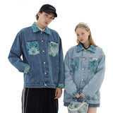 Galartsy Van Gogh inspired Pocket Denim Jacket, view 3