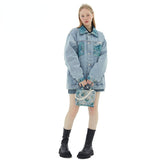 Galartsy Van Gogh inspired Pocket Denim Jacket, view 5