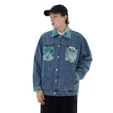 Galartsy Van Gogh inspired Pocket Denim Jacket, view 6