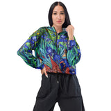 Galartsy Van Gogh Irises cropped windbreaker, view 4