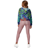 Galartsy Van Gogh Irises cropped windbreaker, view 5