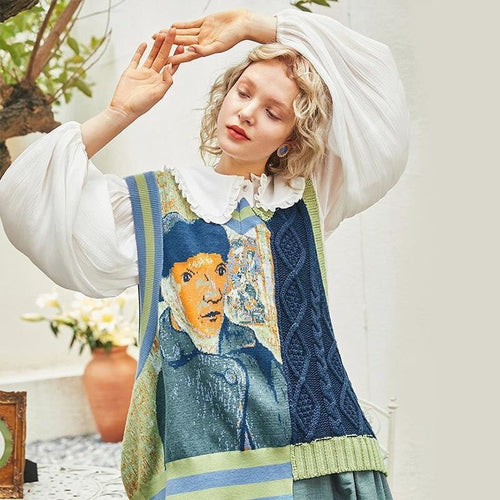 Galartsy Van Gogh Knit sweater vest