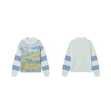 Galartsy Van Gogh Landscape Half Zip Sweater, view 5