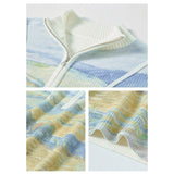 Galartsy Van Gogh Landscape Half Zip Sweater, view 6