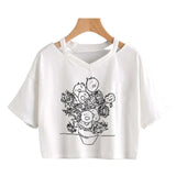 Galartsy Van Gogh line art Cropped t-shirts, view 3