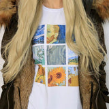 Galartsy Van Gogh paintings grid - Unisex tshirt, view 6