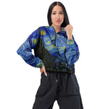 Galartsy Van gogh Starry Night cropped windbreaker, view 3