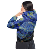 Galartsy Van gogh Starry Night cropped windbreaker, view 4