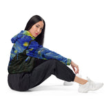 Galartsy Van gogh Starry Night cropped windbreaker, view 5