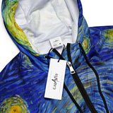 Galartsy Van gogh Starry Night cropped windbreaker, view 6