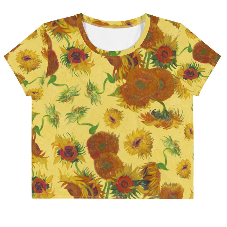 Galartsy Van gogh sunflowers crop top