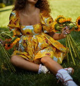 Galartsy Van Gogh Sunflowers Puffy mini dress, view 4