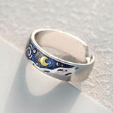 Galartsy Van Gogh The Starry Night Couple Rings, view 2