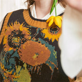 Galartsy Van Gogh Vintage Waistcoat Cardigan, view 3